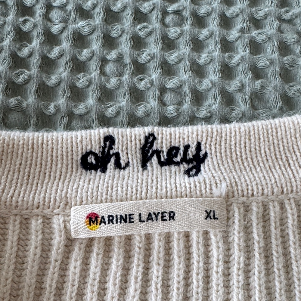 Marine layer XL Cream Cardigan with Colorful Embroidery - Picture 2 of 2